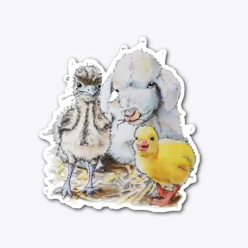 Taz, Alfred and Wiggle Sticker